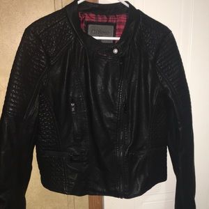 Black leather jacket